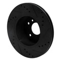 R1 99-04 Land Rover Discovery Front Left Drilled & Slotted Black Brake Rotor