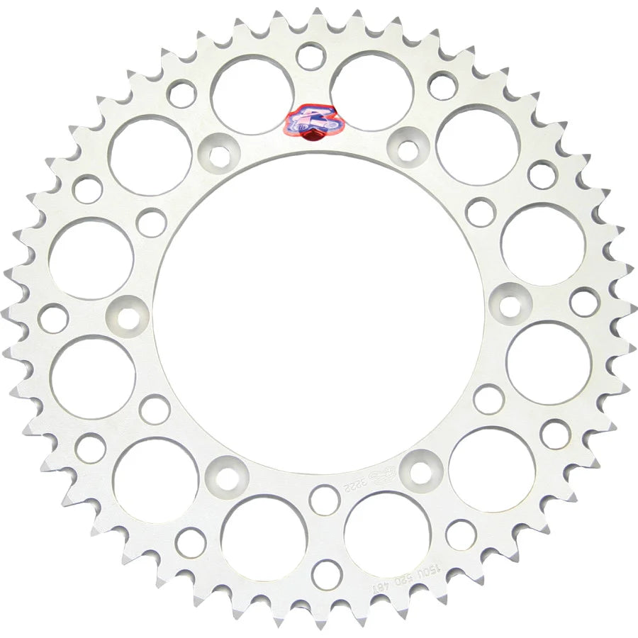 Renthal 02-23 Yamaha YZ 125/ YZ 250/F/X/ YZ450F Rear Grooved Sprocket - Silver 520-49P Teeth