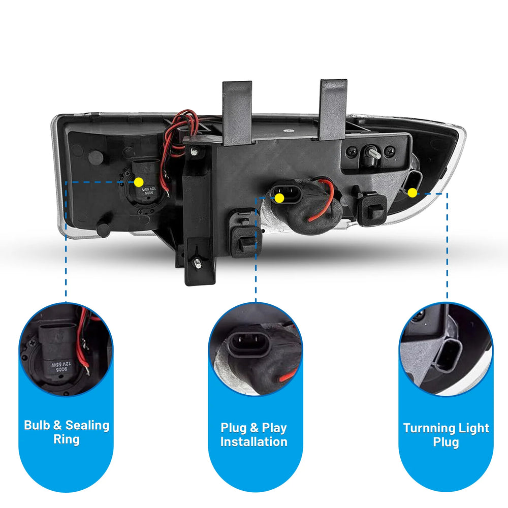 Winjet black headlights