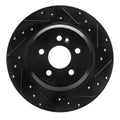 R1 00-05 Mercedes-Benz ML500 (USA/Canada) Rear Right Drilled & Slotted Black Brake Rotor