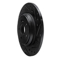 R1 00-05 Mercedes-Benz ML500 (USA/Canada) Rear Right Drilled & Slotted Black Brake Rotor