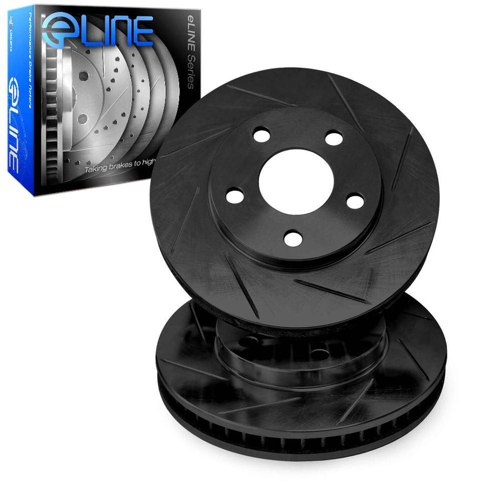 R1 14-19 Nissan Rogue Hybrid Front Left Slotted Black Brake Rotor