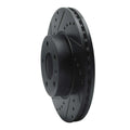 R1 13-25 Cadillac ATS Front Left Drilled & Slotted Black Brake Rotor