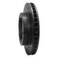 R1 88-00 Chevrolet K1500 Suburban Front Right Drilled & Slotted Black Brake Rotor