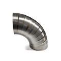 Ticon Industries 2.5in Dia 1.5D Loose Rad 90Deg Bend 1.2mm/.047in Pre Welded Titanium Pie Cut - 10pk
