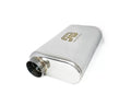 Stainless Bros 2.5in x 17in OAL SS304 Thin Oval Muffler (2.5in Offset In / 2.5in Offset Out)