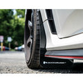 Rally Armor 17-22 Honda Civic Type R White UR Mud Flap w/Black Logo