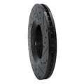 R1 98-09 Audi A4 (Mexico) Front Left Drilled & Slotted Black Brake Rotor