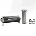 DeatschWerks Stainless Steel 10AN 100 Micron Universal Inline Fuel Filter Housing Kit (160mm)