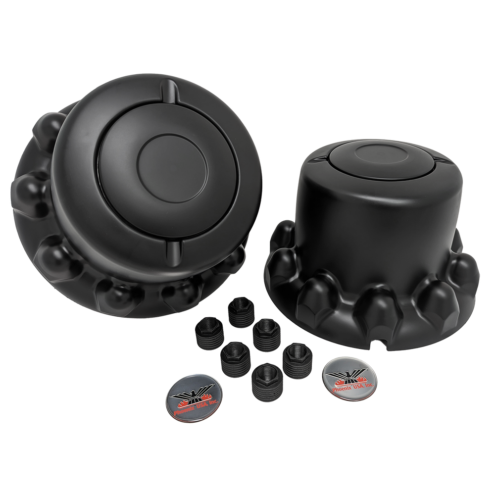BLACK HUB COVER KIT ABS BLK REAR 10