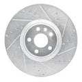 R1 16-26 Polestar Polestar 2 Front Right Drilled & Slotted Silver Brake Rotor