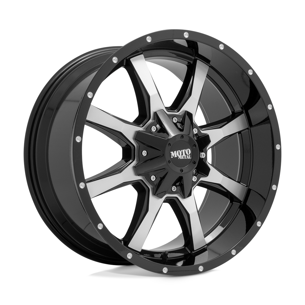 MO970 18X10 8X6.5 G-BLK MILL SPOKE
