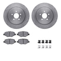DFC 13-19 Ford Police Interceptor Utility Rear Rotors with Heavy Duty Brake Pads w/Hardware