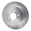 DFC 03-03 Dodge Durango Rear Left Drilled & Slotted Silver Brake Rotor