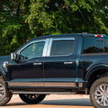 Putco 09-14 Ford F-150 Super Cab - Tape on Application Element Chrome Window Visors