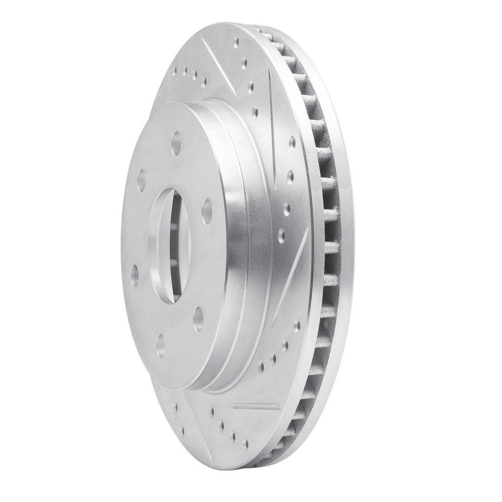 R1 16-22 Nissan NP300 Frontier (Mexico) Front Right Drilled & Slotted Black Brake Rotor