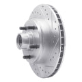 DFC 77-95 Buick LeSabre Front Right Drilled & Slotted Silver Brake Rotor