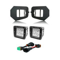 Cali Raised 2016-2023 Toyota Tacoma Led Fog Light Pod Replacements Brackets Kit - 3X2 18W Led Pods