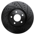 R1 08-12 Audi Q5 (Mexico) Front Right Drilled & Slotted Black Brake Rotor