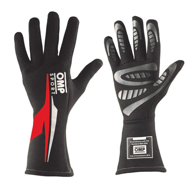 OMP Os 60 Gloves Black/- Large (Blue) (Fia/Sfi)