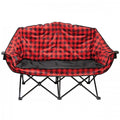 BEAR BUDDY/DOUBLE CHAIR RED/BLACK PLAID