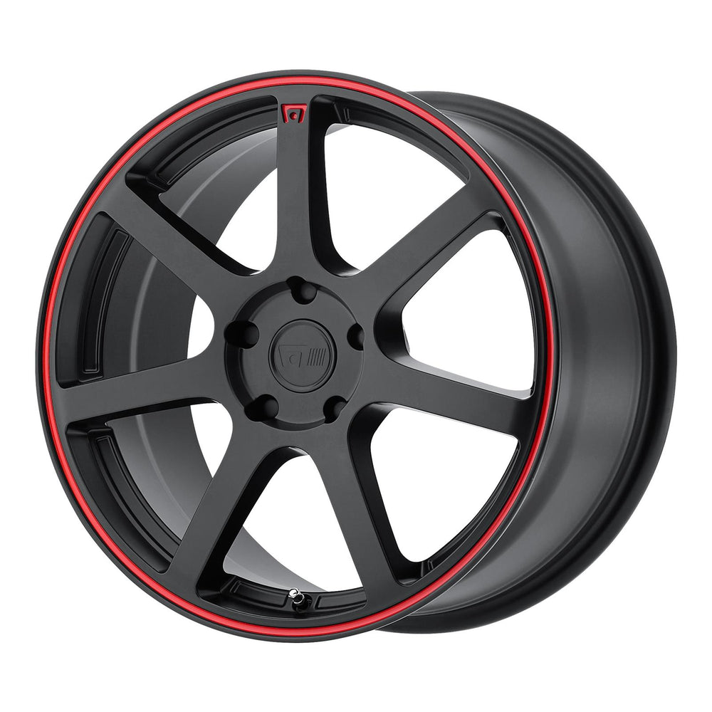 MR132 17X7 4X100 M-BLK RED 40MM