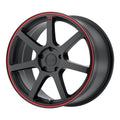 MR132 17X7 4X100 M-BLK RED 40MM
