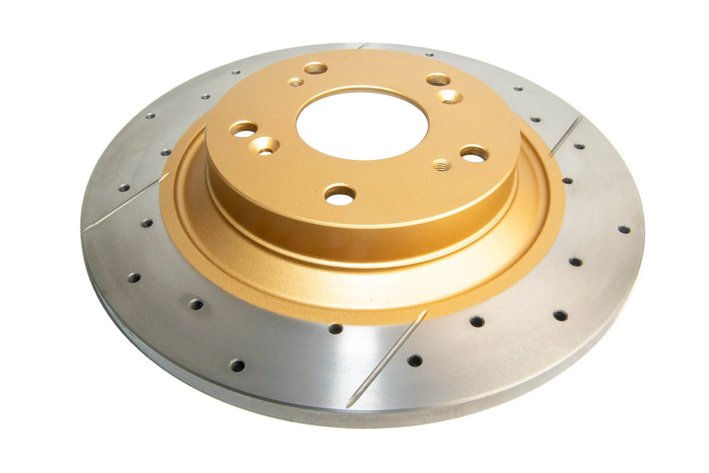 DBA 00-09 Honda S2000 Rear Street Series Drilled & Slotted Rotor w/Gold Hat