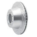 R1 Concepts Brake Rotor Drilled and Slotted Silver Fits Ford E-350
