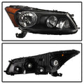 xTune Honda Accord 08-12 Sedan Only OEM Style Headlight - OEM Black HD-JH-HA08-4D-BK