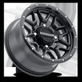 Aluminum Wheels 14x7 Krank Simulated Beadlock UTV A94B Satin Black 38 Offset 4 on 137 Bolt Pattern Raceline