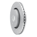 R1 11-25 Dodge Durango Front Left Drilled & Slotted Silver Brake Rotor