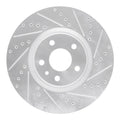 R1 13-20 Ford Fusion Front Right Drilled & Slotted Silver Brake Rotor
