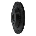 R1 15-21 Mercedes-Benz S550 Rear Right Drilled & Slotted Black Brake Rotor