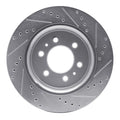 DFC 07-21 Ford F-150 4WD Front Left Drilled & Slotted Silver Brake Rotor