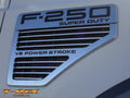 Grill Insert: 2008 Ford Pick Up Full Size Super Duty; Billet Side Vents Insert; 2 pc