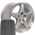 17 IN REPLICA WHEEL CV01 FITS CHEVROLET CORVETTE ZR1 RIM 17X9.5 SILVER WHEEL