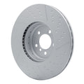 R1 Concepts Hi-Carbon Alloy GEOMET Coated Rotor - Dimpled and Slotted Fits BMW 335i