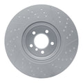 R1 Concepts Hi-Carbon Alloy GEOMET Coated Rotor - Dimpled and Slotted Fits BMW 335i