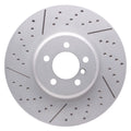 R1 Concepts Hi-Carbon Alloy GEOMET Coated Rotor - Dimpled and Slotted Fits BMW 335i