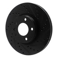 R1 97-01 Cadillac CATERA Front Right Drilled & Slotted Black Brake Rotor