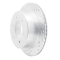 R1 Concepts Brake Rotor Drilled and Slotted Silver Fits Mitsubishi Montero