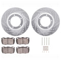 DFC 90-16 Land Rover Range Rover Front Right Drilled & Slotted Silver Brake Rotor