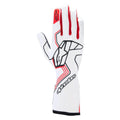 Glove Tech-1 Race V4 White / Red 2X-Large