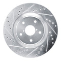 R1 2020-2025 Subaru WRX Front Left Drilled & Slotted Silver Brake Rotor