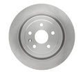 R1 08-14 Cadillac CTS Rear Left Drilled Black Brake Rotor
