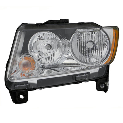 LH HEADLAMP LENS/HOUSING; HALOGEN; CODE LMB; W/O LEVELING; COMPASS 1113