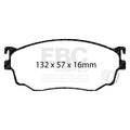 EBC 03-04 Mazda Protege 2.0 Turbo (Mazdaspeed) Greenstuff Front Brake Pads