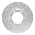 DFC 07-11 Audi S6 Rear Right Drilled & Slotted Silver Brake Rotor