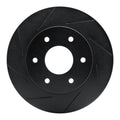 R1 04-05 Nissan Armada Front Left Slotted Black Brake Rotor
